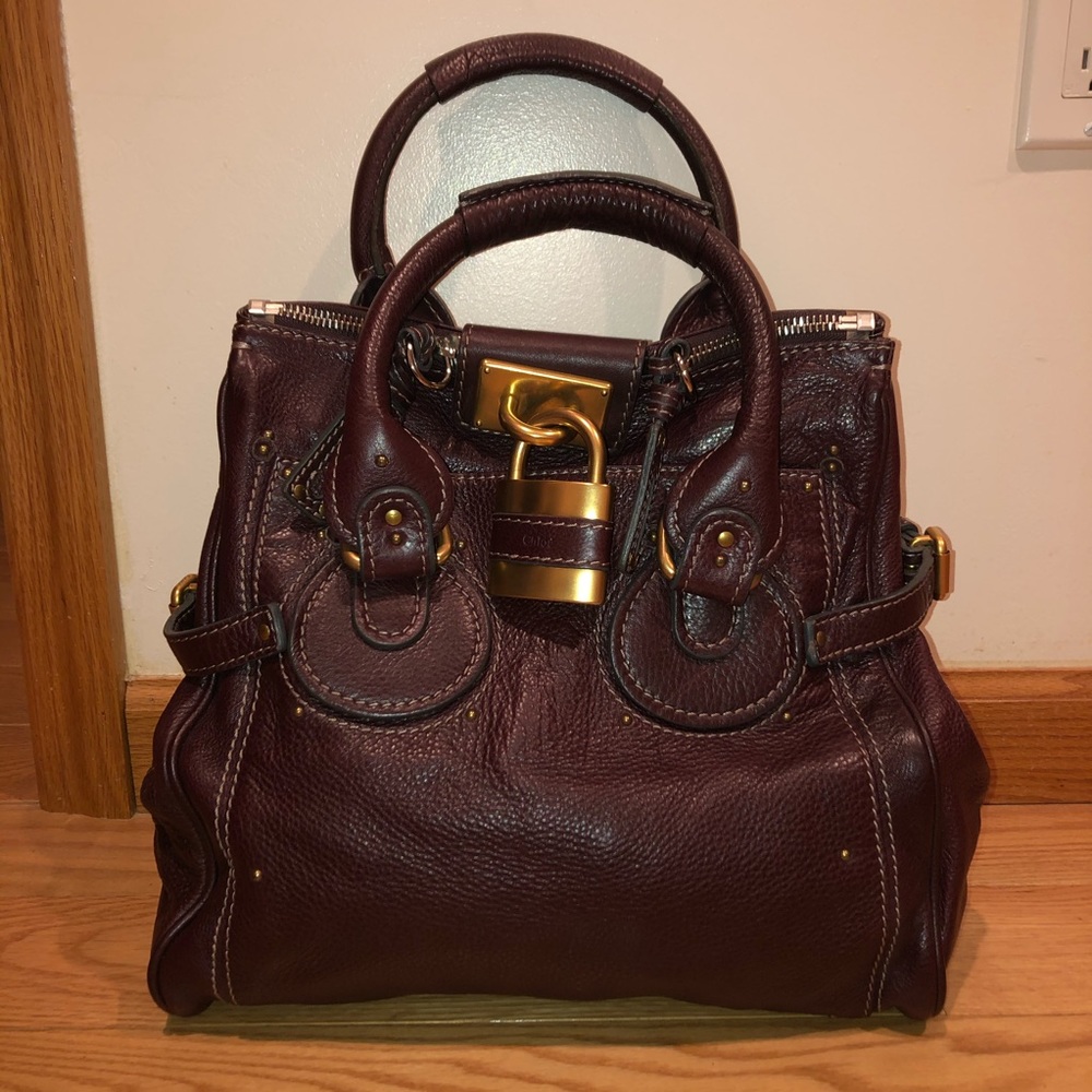 Chloe Cappuccino Leather Paddington Tote Bag